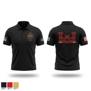 Short Sleeve Performance Polo, 744 Engineer Company, Army, Teamtime, Team time, sublimation, custom sports apparel, team uniforms, spirit wear, spiritwear, sports uniforms, custom shirts, team store, custom team store, fundraiser sports, apparel fundraiser