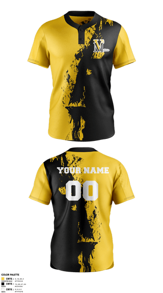 Two Button Softball Jersey, VA Militia, Softball, Teamtime, Team time, sublimation, custom sports apparel, team uniforms, spirit wear, spiritwear, sports uniforms, custom shirts, team store, custom team store, fundraiser sports, apparel fundraiser