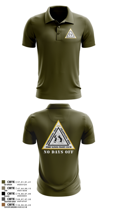 Fort Knox Fight Club Short Sleeve Performance Polo - 4