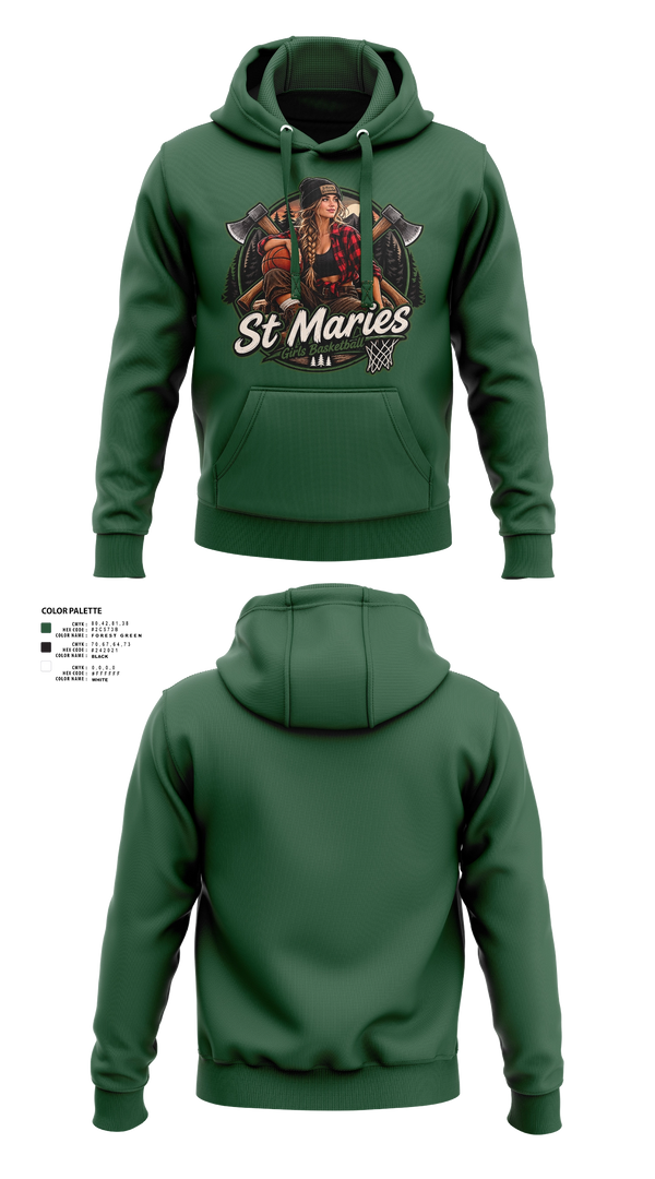 Hoodie, Lumberjacks, Women's Basketball, Teamtime, Team time, sublimation, custom sports apparel, team uniforms, spirit wear, spiritwear, sports uniforms, custom shirts, team store, custom team store, fundraiser sports, apparel fundraiser