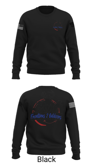 Crew Neck Sweatshirt, Frontlines 2 Outdoors (F2O), , Teamtime, Team time, sublimation, custom sports apparel, team uniforms, spirit wear, spiritwear, sports uniforms, custom shirts, team store, custom team store, fundraiser sports, apparel fundraiser