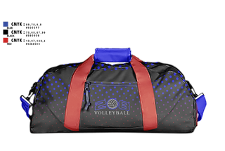 Duffle Bag, 208 Volleyball Club, Women's Volleyball, Teamtime, Team time, sublimation, custom sports apparel, team uniforms, spirit wear, spiritwear, sports uniforms, custom shirts, team store, custom team store, fundraiser sports, apparel fundraiser