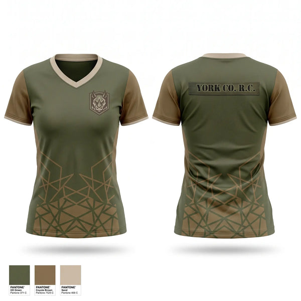 Womens Short Sleeve Vneck Shirt, York County Rhinos, Rugby, Teamtime, Team time, sublimation, custom sports apparel, team uniforms, spirit wear, spiritwear, sports uniforms, custom shirts, team store, custom team store, fundraiser sports, apparel fundraiser