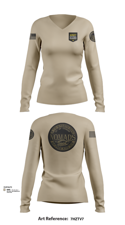 E CO 169 AVN 58362921 Women's Long Sleeve V-neck Shirt - 103