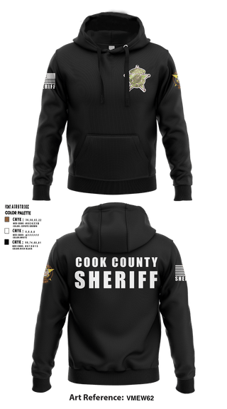Hoodie, Cook County Sheriff’s Office, Police, Teamtime, Team time, sublimation, custom sports apparel, team uniforms, spirit wear, spiritwear, sports uniforms, custom shirts, team store, custom team store, fundraiser sports, apparel fundraiser