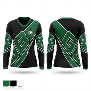 Womens Long Sleeve Vneck Shirt, Granite Bay High School Tennis, Tennis, Teamtime, Team time, sublimation, custom sports apparel, team uniforms, spirit wear, spiritwear, sports uniforms, custom shirts, team store, custom team store, fundraiser sports, apparel fundraiser