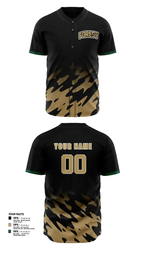 Full Button Baseball Jersey, Galena Forest, Baseball, Teamtime, Team time, sublimation, custom sports apparel, team uniforms, spirit wear, spiritwear, sports uniforms, custom shirts, team store, custom team store, fundraiser sports, apparel fundraiser
