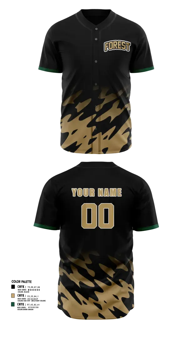 Full Button Baseball Jersey, Galena Forest, Baseball, Teamtime, Team time, sublimation, custom sports apparel, team uniforms, spirit wear, spiritwear, sports uniforms, custom shirts, team store, custom team store, fundraiser sports, apparel fundraiser