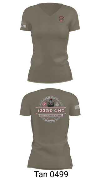 Womens Short Sleeve Vneck Shirt, 133rd Construction Management Team, , Teamtime, Team time, sublimation, custom sports apparel, team uniforms, spirit wear, spiritwear, sports uniforms, custom shirts, team store, custom team store, fundraiser sports, apparel fundraiser