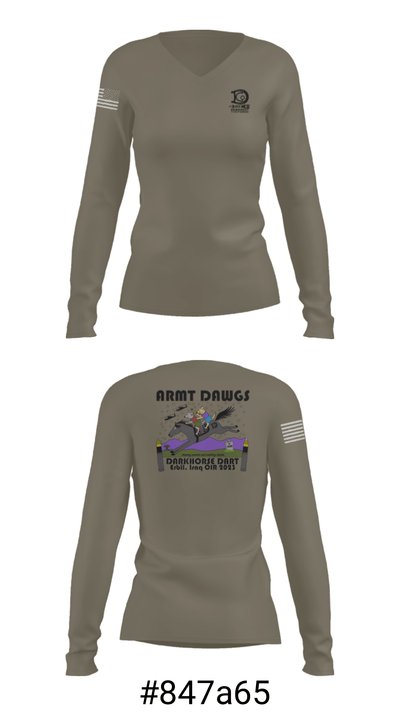 ARMT 4-4 AB 48571947 Women's Long Sleeve V-neck Shirt - 7