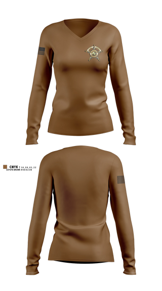 Womens Long Sleeve Vneck Shirt, Clark County Sheriffs Office, Police, Teamtime, Team time, sublimation, custom sports apparel, team uniforms, spirit wear, spiritwear, sports uniforms, custom shirts, team store, custom team store, fundraiser sports, apparel fundraiser