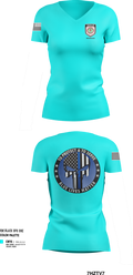 Policía Municipal de Carolina 96327149 Women's Short Sleeve V-neck Shirt - 20