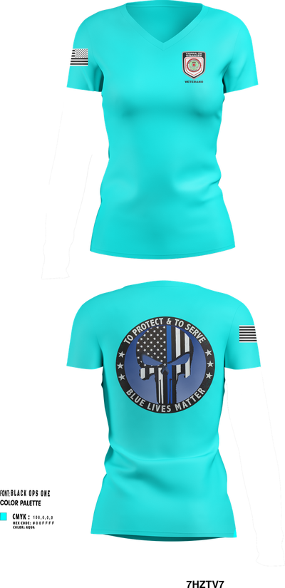 Policía Municipal de Carolina 96327149 Women's Short Sleeve V-neck Shirt - 20