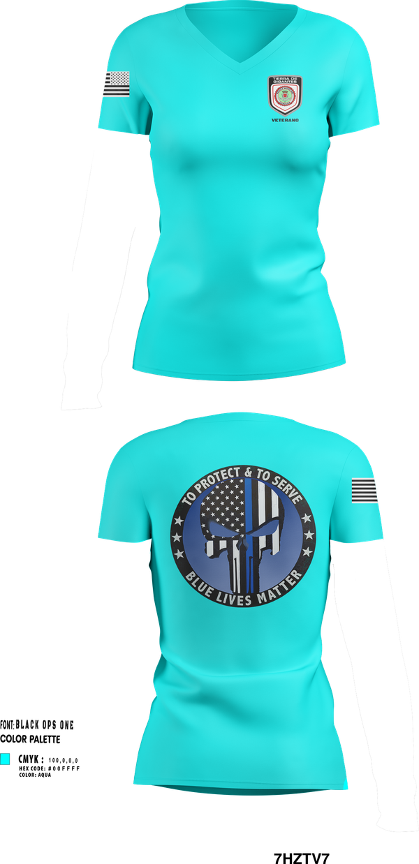 Womens Short Sleeve Vneck Shirt, Policía Municipal de Carolina, , Teamtime, Team time, sublimation, custom sports apparel, team uniforms, spirit wear, spiritwear, sports uniforms, custom shirts, team store, custom team store, fundraiser sports, apparel fundraiser