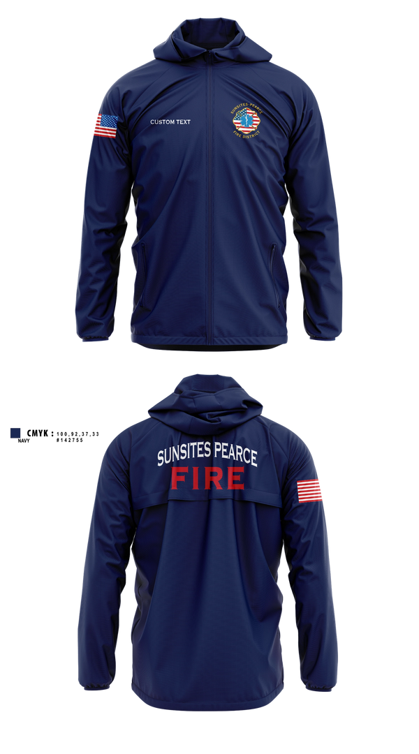 Windbreaker, Sunsites-Pearce Fire District, Fire Department, Teamtime, Team time, sublimation, custom sports apparel, team uniforms, spirit wear, spiritwear, sports uniforms, custom shirts, team store, custom team store, fundraiser sports, apparel fundraiser