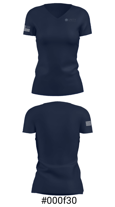 Unity Christian School 57996411 Women's Short Sleeve V-neck Shirt - 21