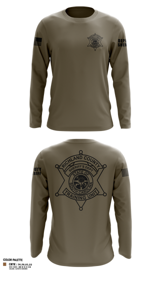 Long Sleeve Performance Shirt, Richland County Sheriff's Department Training Unit, Police, Teamtime, Team time, sublimation, custom sports apparel, team uniforms, spirit wear, spiritwear, sports uniforms, custom shirts, team store, custom team store, fundraiser sports, apparel fundraiser