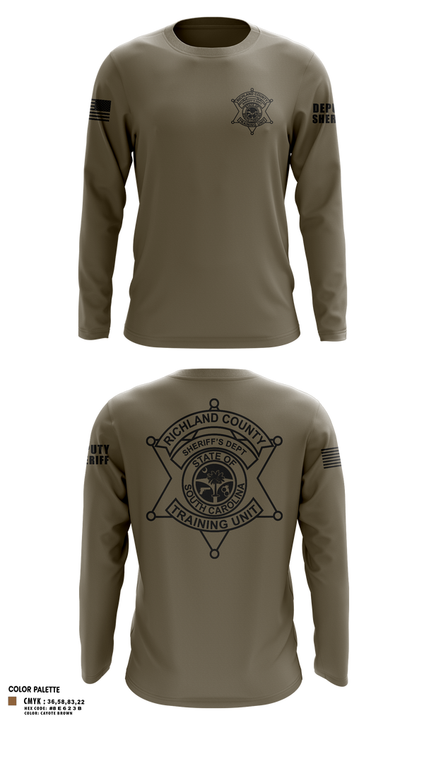 Long Sleeve Performance Shirt, Richland County Sheriff's Department Training Unit, Police, Teamtime, Team time, sublimation, custom sports apparel, team uniforms, spirit wear, spiritwear, sports uniforms, custom shirts, team store, custom team store, fundraiser sports, apparel fundraiser