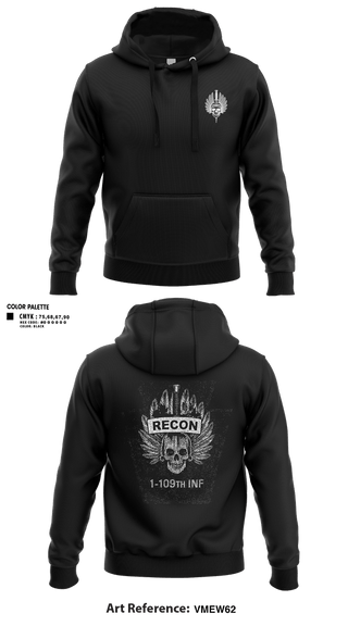 Hoodie, HHC 1/109th INF, Army, Teamtime, Team time, sublimation, custom sports apparel, team uniforms, spirit wear, spiritwear, sports uniforms, custom shirts, team store, custom team store, fundraiser sports, apparel fundraiser