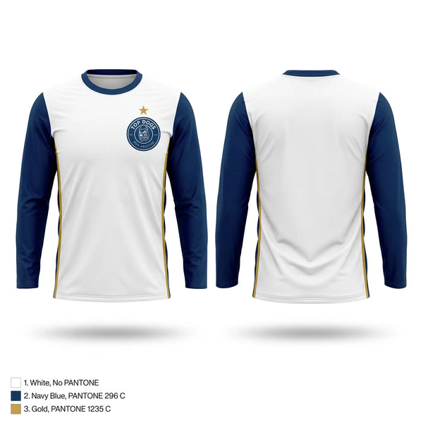Long Sleeve Performance Shirt, Top Dogs, Men's Soccer, Teamtime, Team time, sublimation, custom sports apparel, team uniforms, spirit wear, spiritwear, sports uniforms, custom shirts, team store, custom team store, fundraiser sports, apparel fundraiser