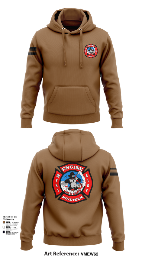 Hoodie, Station 19, Fire Department, Teamtime, Team time, sublimation, custom sports apparel, team uniforms, spirit wear, spiritwear, sports uniforms, custom shirts, team store, custom team store, fundraiser sports, apparel fundraiser
