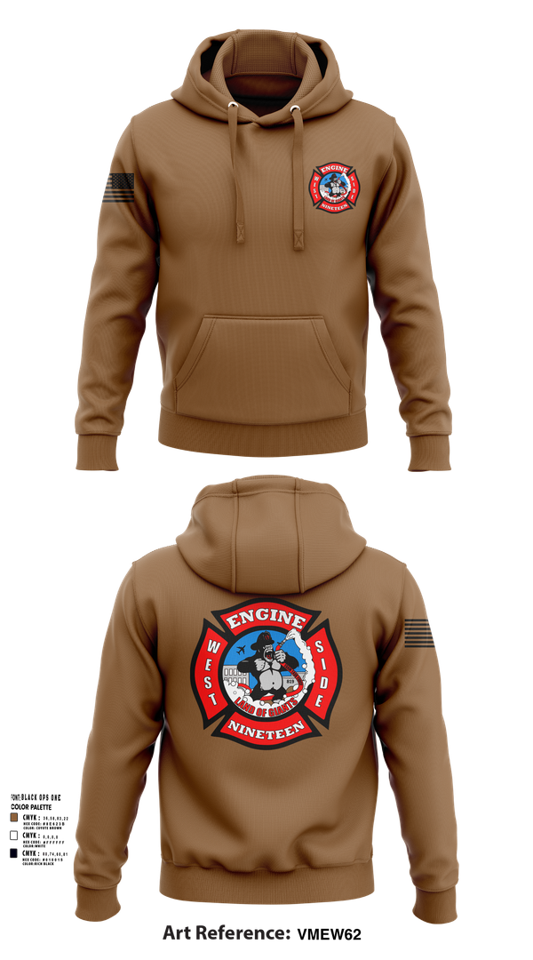 Hoodie, Station 19, Fire Department, Teamtime, Team time, sublimation, custom sports apparel, team uniforms, spirit wear, spiritwear, sports uniforms, custom shirts, team store, custom team store, fundraiser sports, apparel fundraiser