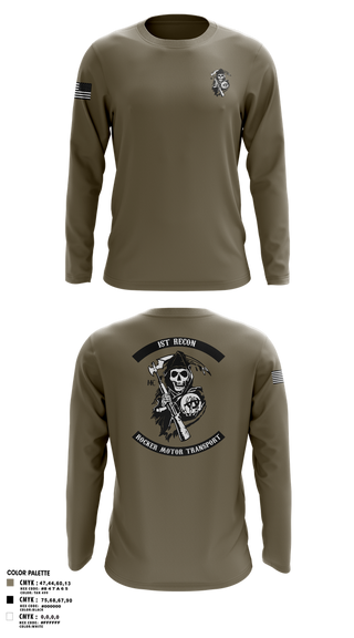 Long Sleeve Performance Shirt, 1st Recon, Marines, Teamtime, Team time, sublimation, custom sports apparel, team uniforms, spirit wear, spiritwear, sports uniforms, custom shirts, team store, custom team store, fundraiser sports, apparel fundraiser