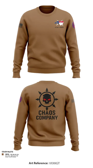 Crew Neck Sweatshirt, C. Co. 1-120 3rd PLT, Army, Teamtime, Team time, sublimation, custom sports apparel, team uniforms, spirit wear, spiritwear, sports uniforms, custom shirts, team store, custom team store, fundraiser sports, apparel fundraiser