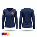 Bertram Fire Department Women's Long Sleeve V-neck Shirt - 1