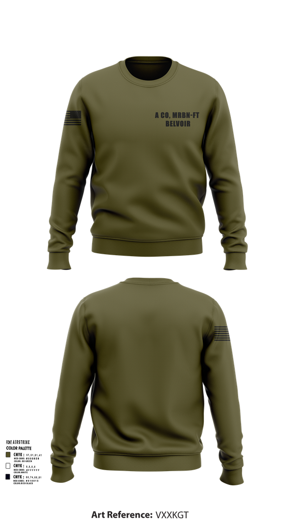 Crew Neck Sweatshirt, A CO, MRBN-FT BELVOIR, , Teamtime, Team time, sublimation, custom sports apparel, team uniforms, spirit wear, spiritwear, sports uniforms, custom shirts, team store, custom team store, fundraiser sports, apparel fundraiser