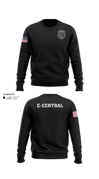 Crew Neck Sweatshirt, PWCPD E Central, Police, Teamtime, Team time, sublimation, custom sports apparel, team uniforms, spirit wear, spiritwear, sports uniforms, custom shirts, team store, custom team store, fundraiser sports, apparel fundraiser
