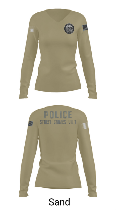 STREET CRIMES 66596550 Women's Long Sleeve V-neck Shirt - 92