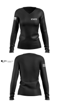 Varina highschool njrotc 62552398 Women's Long Sleeve V-neck Shirt - 2
