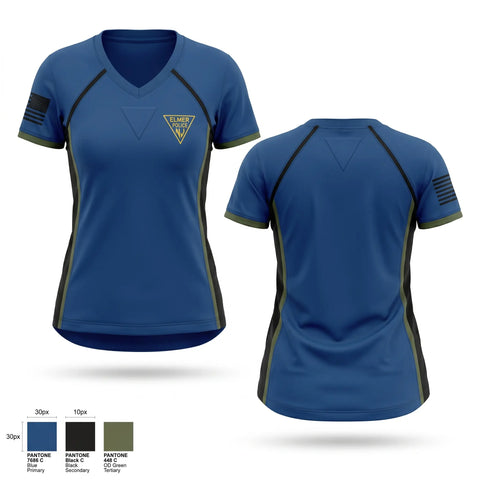 Womens Short Sleeve Vneck Shirt, Elmer Borough Police Department, Police, Teamtime, Team time, sublimation, custom sports apparel, team uniforms, spirit wear, spiritwear, sports uniforms, custom shirts, team store, custom team store, fundraiser sports, apparel fundraiser