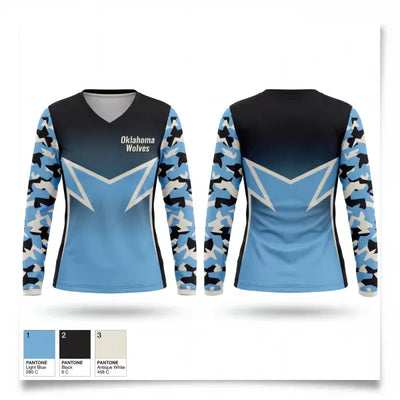 Oklahoma Wolves 64001040 Women's Long Sleeve V-neck Shirt - 1