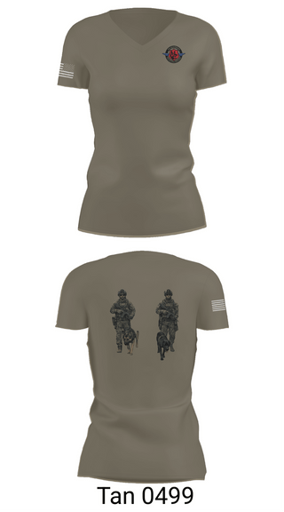 Womens Short Sleeve Vneck Shirt, K-9 Guardian Police Dog Services, Police, Teamtime, Team time, sublimation, custom sports apparel, team uniforms, spirit wear, spiritwear, sports uniforms, custom shirts, team store, custom team store, fundraiser sports, apparel fundraiser
