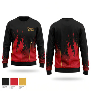Crew Neck Sweatshirt, Phoenix Softball, Softball, Teamtime, Team time, sublimation, custom sports apparel, team uniforms, spirit wear, spiritwear, sports uniforms, custom shirts, team store, custom team store, fundraiser sports, apparel fundraiser