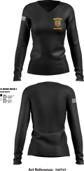 24th CTC 76916538 Women's Long Sleeve V-neck Shirt - 6
