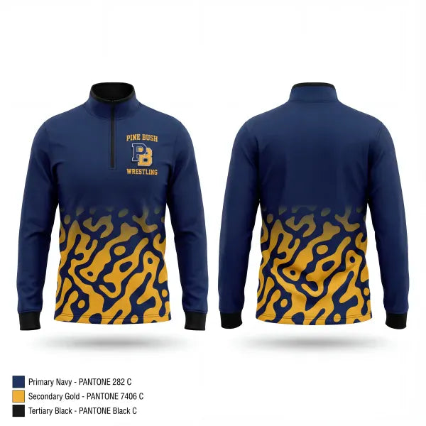 Quarter Zip Jacket, Pine Bush, Wrestling, Teamtime, Team time, sublimation, custom sports apparel, team uniforms, spirit wear, spiritwear, sports uniforms, custom shirts, team store, custom team store, fundraiser sports, apparel fundraiser