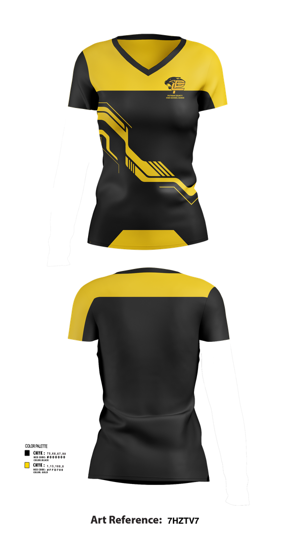 Womens Short Sleeve Vneck Shirt, Putnam County High School Dance, Spirit Store, Teamtime, Team time, sublimation, custom sports apparel, team uniforms, spirit wear, spiritwear, sports uniforms, custom shirts, team store, custom team store, fundraiser sports, apparel fundraiser