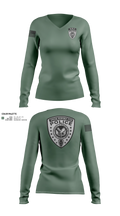 Veterans Affairs Police Special Response Team Women's Long Sleeve V-neck Shirt - 21