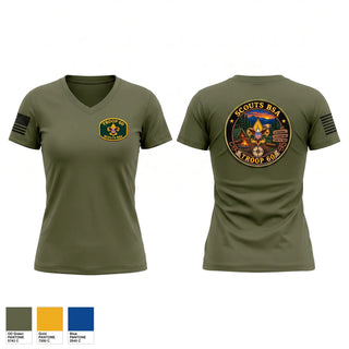 Womens Short Sleeve Vneck Shirt, Troup 60, Fire Department, Teamtime, Team time, sublimation, custom sports apparel, team uniforms, spirit wear, spiritwear, sports uniforms, custom shirts, team store, custom team store, fundraiser sports, apparel fundraiser