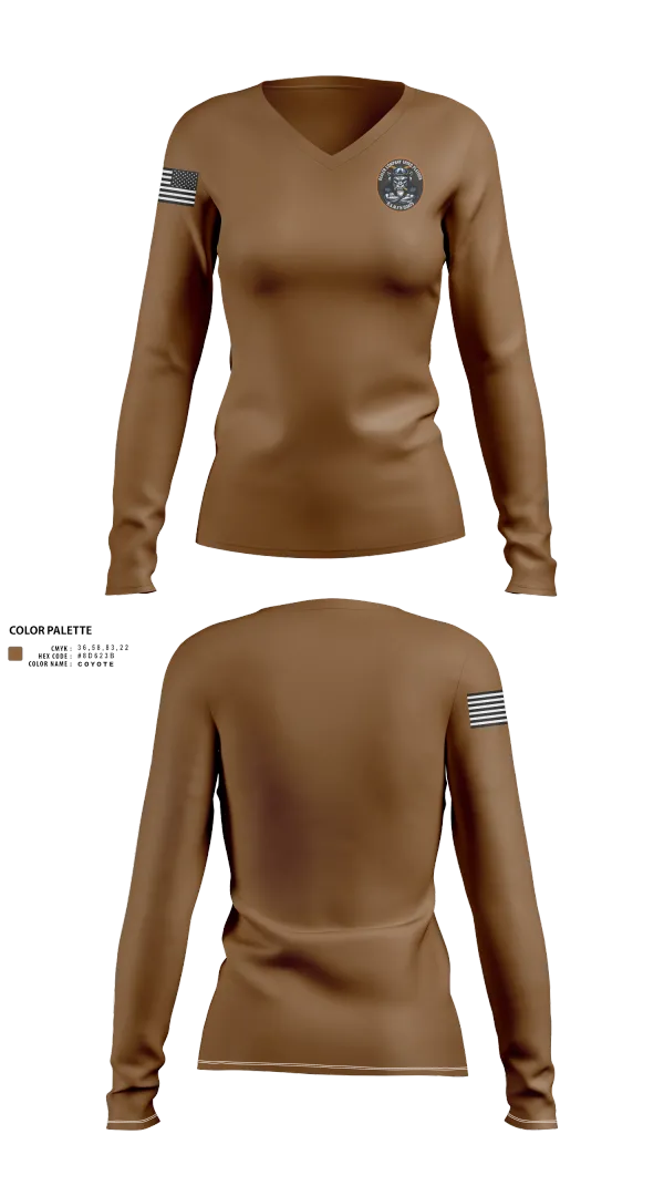 Womens Long Sleeve Vneck Shirt, Dealer company 1/11, , Teamtime, Team time, sublimation, custom sports apparel, team uniforms, spirit wear, spiritwear, sports uniforms, custom shirts, team store, custom team store, fundraiser sports, apparel fundraiser