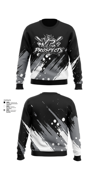 Crew Neck Sweatshirt, Versatile Prospects, Baseball, Teamtime, Team time, sublimation, custom sports apparel, team uniforms, spirit wear, spiritwear, sports uniforms, custom shirts, team store, custom team store, fundraiser sports, apparel fundraiser