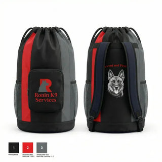 Gear Bag, Ronin K9 Services, EMS/EMT, Teamtime, Team time, sublimation, custom sports apparel, team uniforms, spirit wear, spiritwear, sports uniforms, custom shirts, team store, custom team store, fundraiser sports, apparel fundraiser