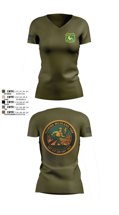Florida 43193652 Women's Short Sleeve V-neck Shirt - 11