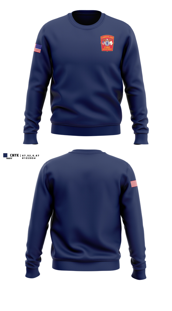 Crew Neck Sweatshirt, Cumberland Fire Department, Fire Department, Teamtime, Team time, sublimation, custom sports apparel, team uniforms, spirit wear, spiritwear, sports uniforms, custom shirts, team store, custom team store, fundraiser sports, apparel fundraiser