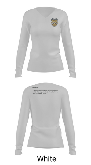 Womens Long Sleeve Vneck Shirt, Wakarusa police, Police, Teamtime, Team time, sublimation, custom sports apparel, team uniforms, spirit wear, spiritwear, sports uniforms, custom shirts, team store, custom team store, fundraiser sports, apparel fundraiser