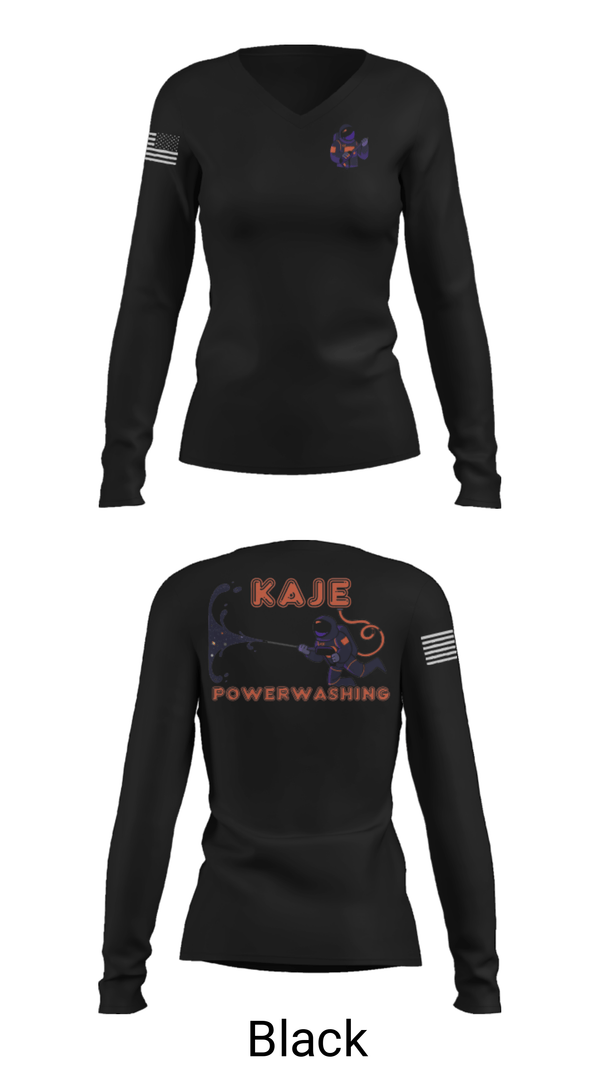 Women's Long Sleeve Vneck Shirt, K.A.J.E, , Teamtime, Team time, sublimation, custom sports apparel, team uniforms, spirit wear, spiritwear, sports uniforms, custom shirts, team store, custom team store, fundraiser sports, apparel fundraiser