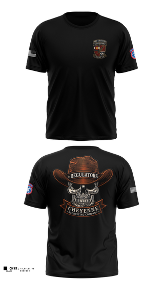 Old School Cotton Shirt, Cheyenne US Army Recruiting Company, Army, Teamtime, Team time, sublimation, custom sports apparel, team uniforms, spirit wear, spiritwear, sports uniforms, custom shirts, team store, custom team store, fundraiser sports, apparel fundraiser